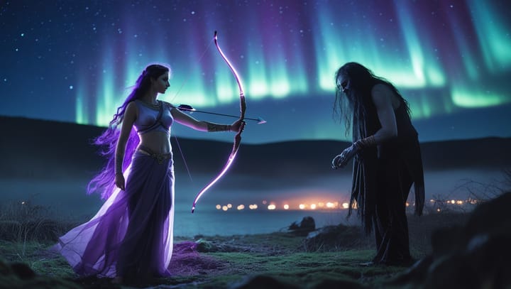 Escena de Ártemis vs. Alakshmi